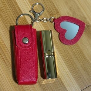 L'Oreal Colour Riche Lipstick - 186 Lovely Red with heart bag charm